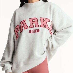 Parke and Set Active mock neck sweatshirt